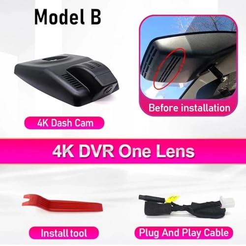 Dash Cam for Toyota RAV4 XA40 XA50 - 4K 2160P Front B