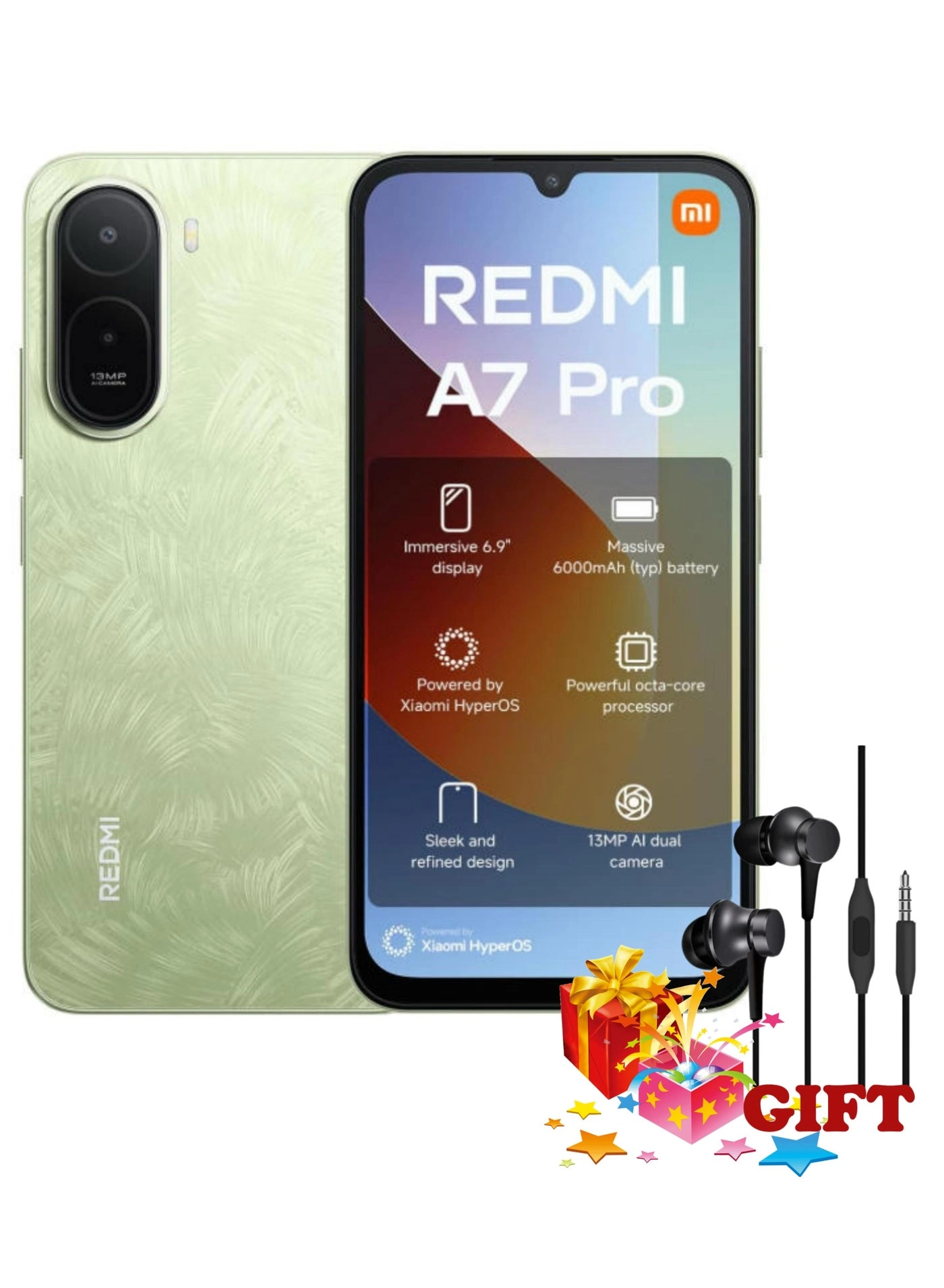 A7 pro 4GB 128GB + Piston Earphones Fresh Edition