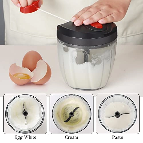 Manual Food Processor - 900 ml three blades