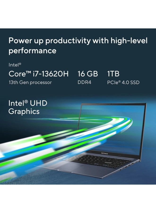 VivoBook 15 X1502 90NB10T1-M01B40 - 15.6'' Core i7-13620H 24GB DDR4 1TB PCIe 4.0 SSD
