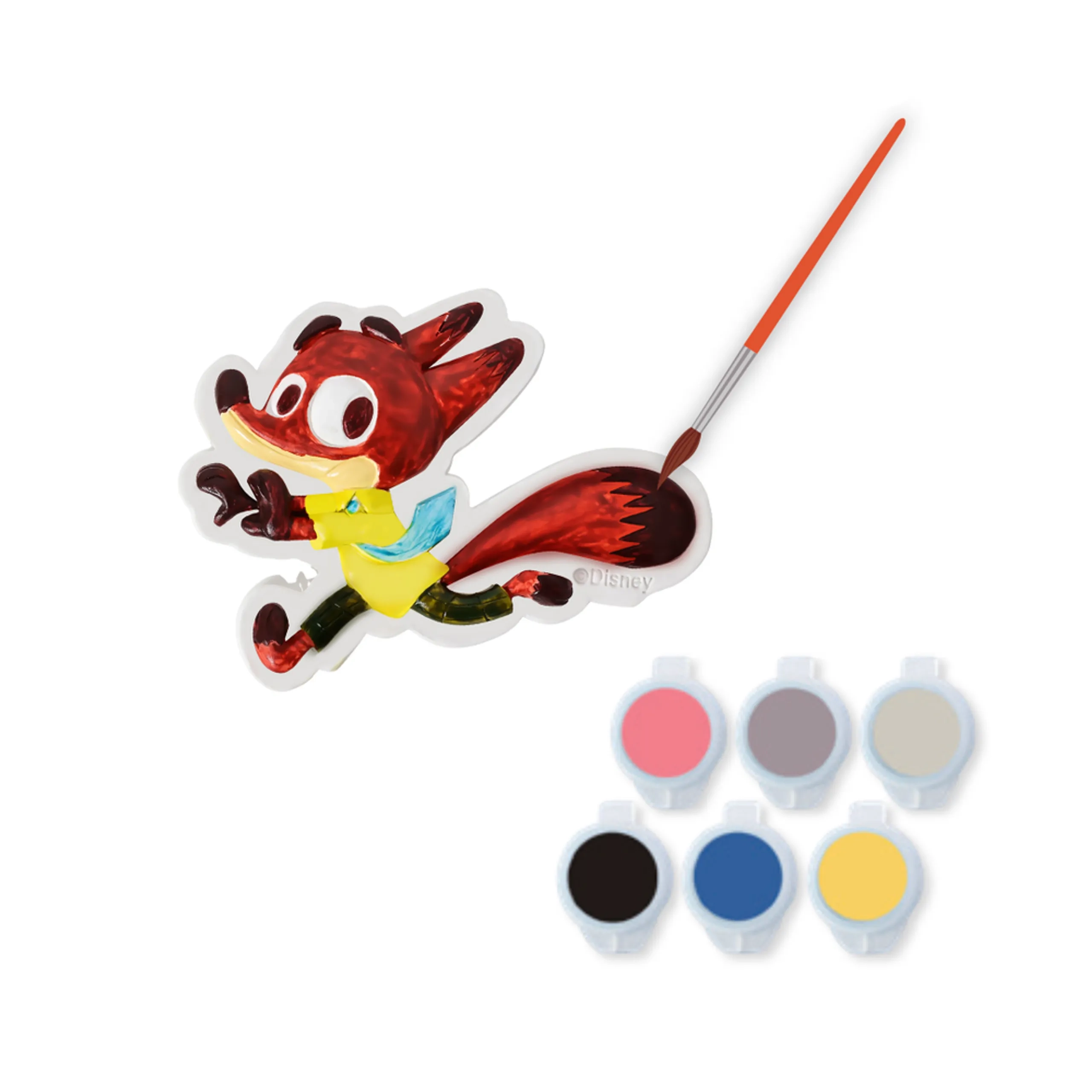 Zootopia Paint Your Own Nick Figurine Kit - 1 Nick Hopps figure 6 paint colors 1 brush 2 magnets