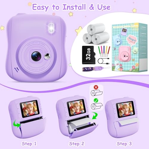 Kids Camera Instant Print - 32GB 14MP 1080P