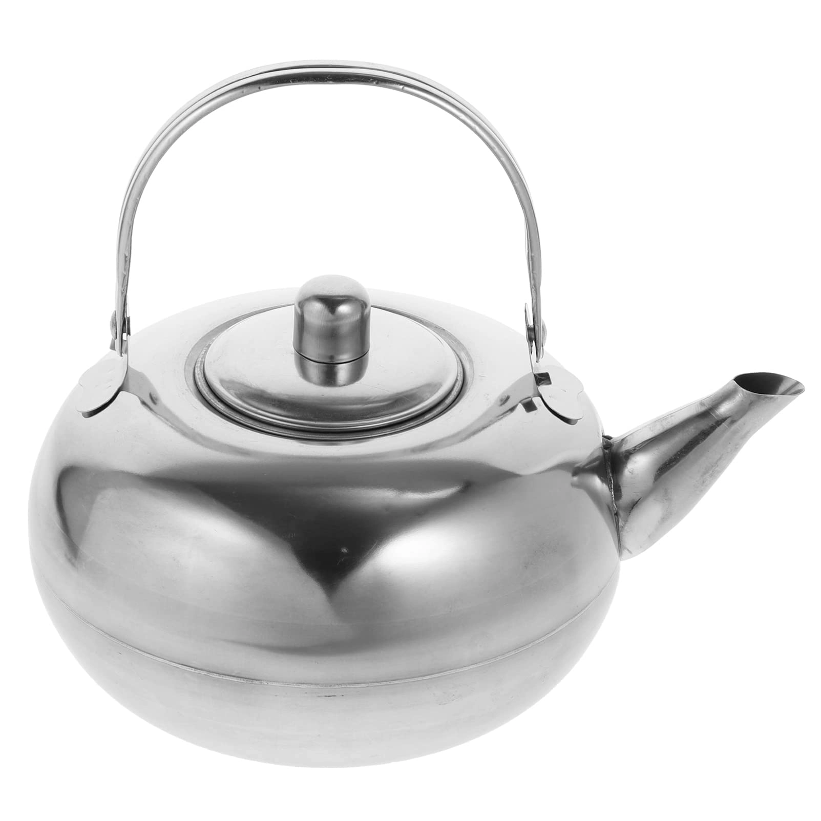 Stove Top Teapot - Wooden stainless steel 3L