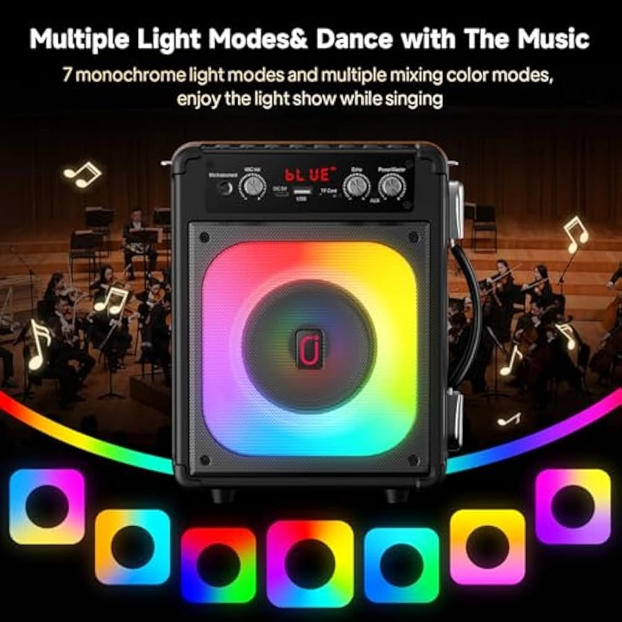 Karaoke Machine - 2 Wireless Microphones 10W