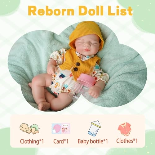 Reborn Baby Doll - 11.8in Silicone Boy Ages 3+