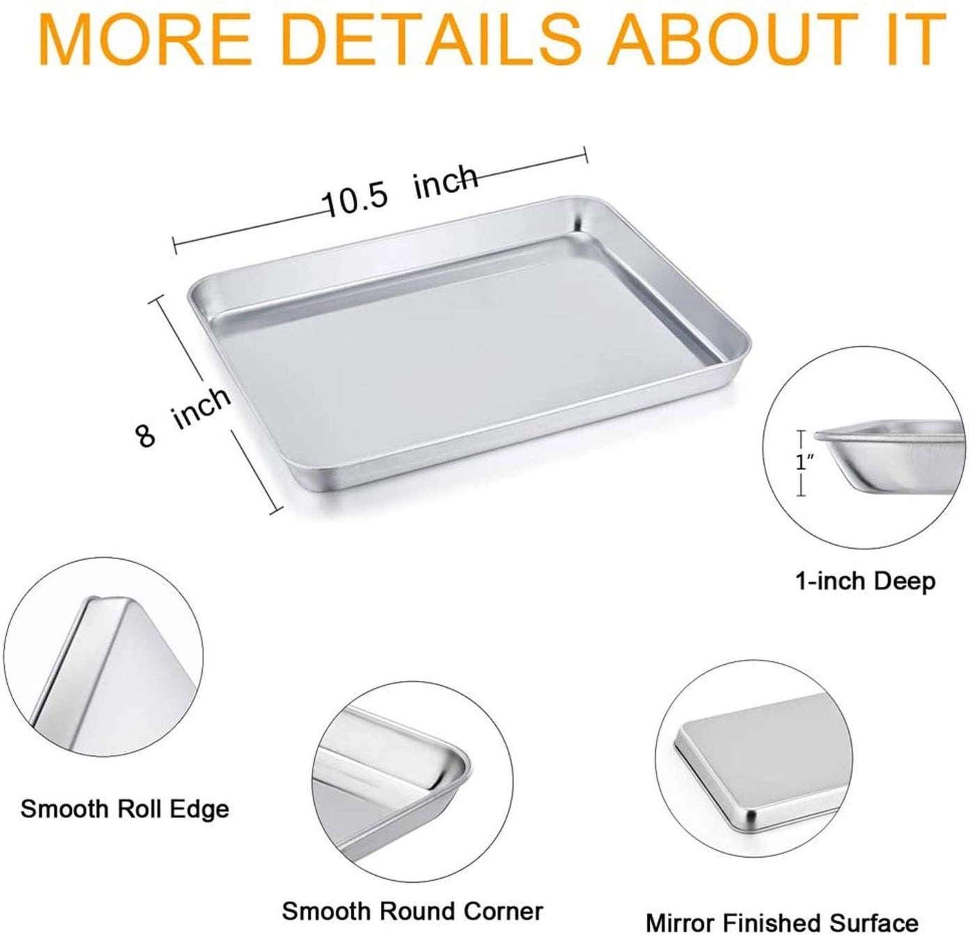 Compact Toaster Oven Pan Tray