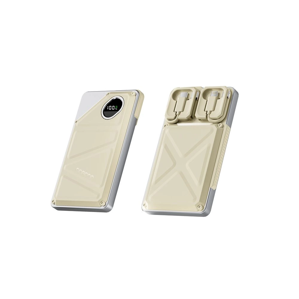 Porodo Power Bank Built-In Type-C & Lightning - 10000mAh 5V/3A