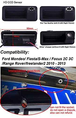 Car Boot Handle Reversing Camera - Night vision Wired 1280P