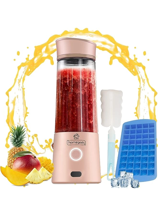Mini Blender Cup - Rechargeable USB Charging Portable 6-Blade Stainless Steel