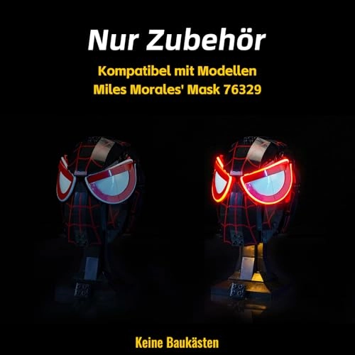 LED Light Set - Compatible with 76329 Miles Morales' Mask