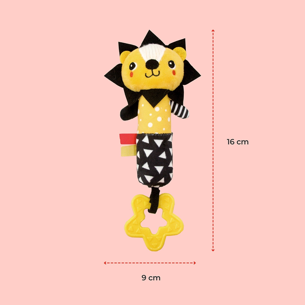 Soft Rattle Plush Toy - 3 to 24 Months fabric