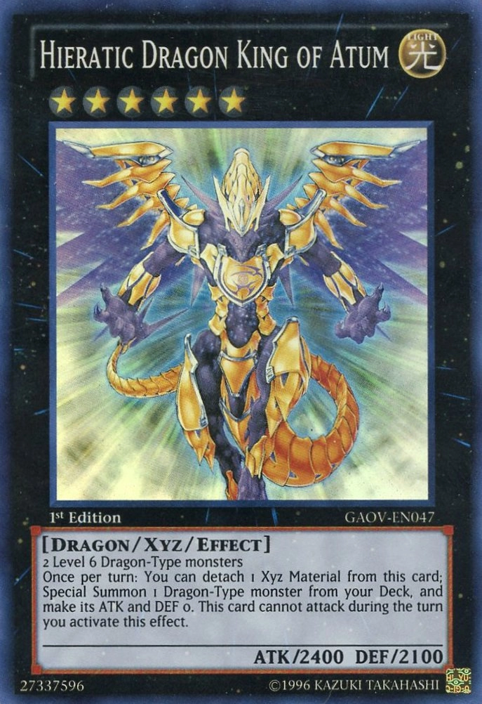 Yu-Gi-Oh! Hieratic Dragon King of Atum GAOV-EN047
