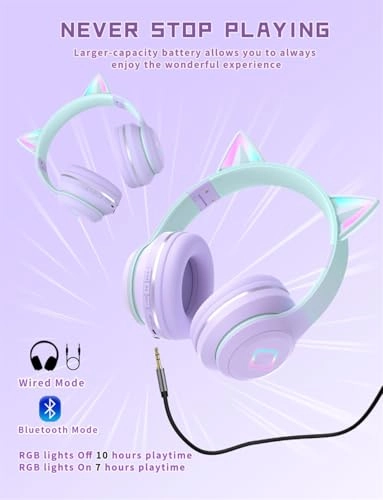 Cat Ear Kids Bluetooth Headphones Wireless Headphone