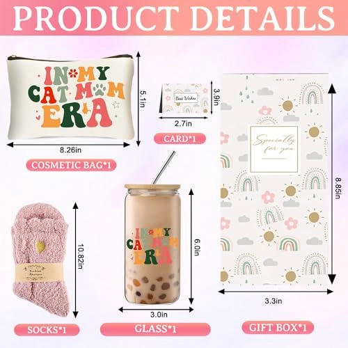 Cat Mom Glass Tumbler