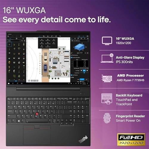 ThinkPad E16 G2 - 16'' Ryzen 7 7735HS 32GB DDR5 1TB SSD