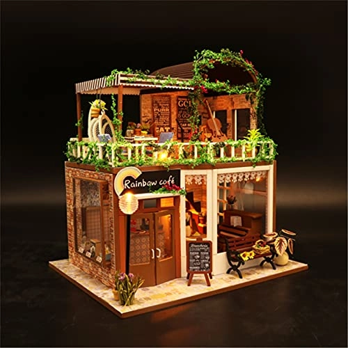 DIY Dollhouse Kit - 30x24.5x27.6 cm LED Light