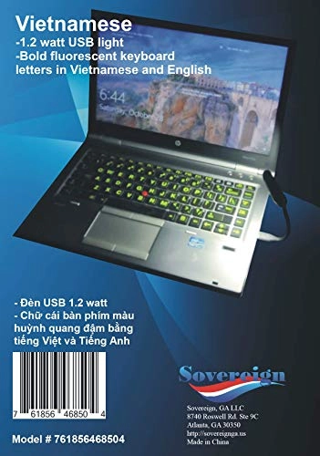 Vietnamese Keyboard Stickers - Fluorescent Inlays Large Symbols