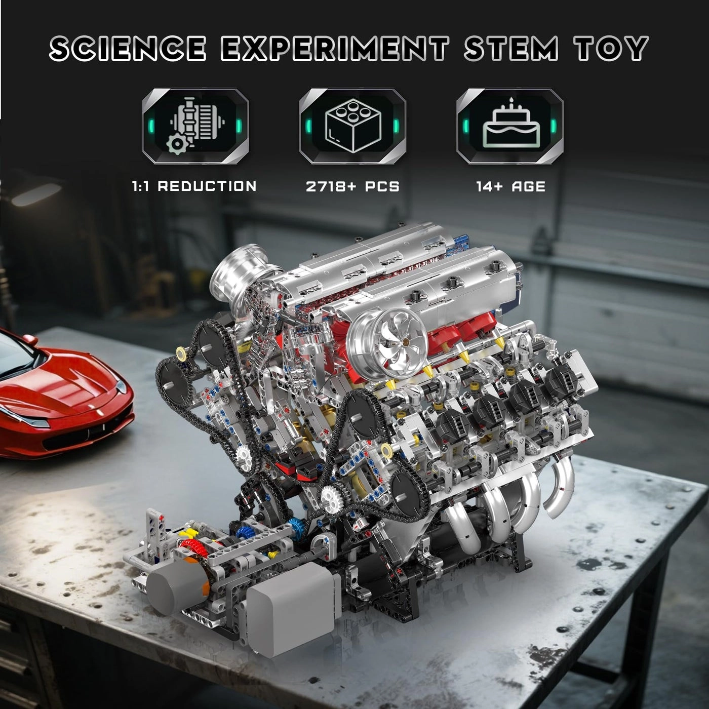 10219 V8 Engine - 2718 pcs
