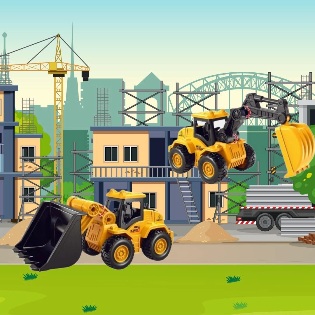 Excavator + Bulldozer