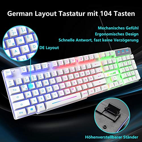 Gaming Keyboard and Mouse Set - DE Wired
