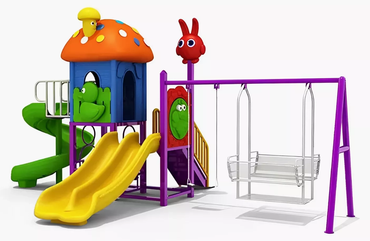 Gambol Kids Outdoor Slides and Swings Playset - 2+ Multi Colour