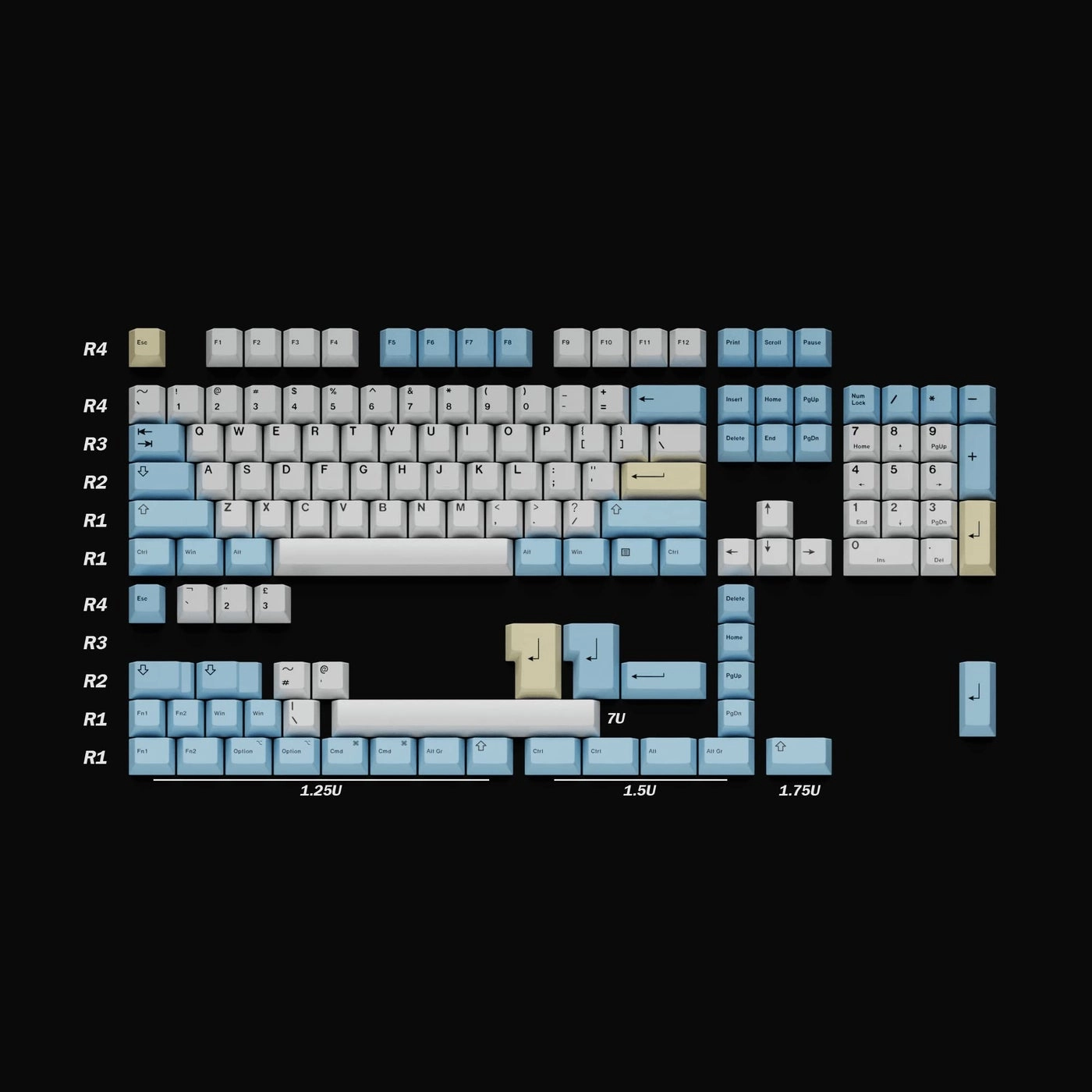 Dye Sublimation PBT Keycap Set - 139 Keys