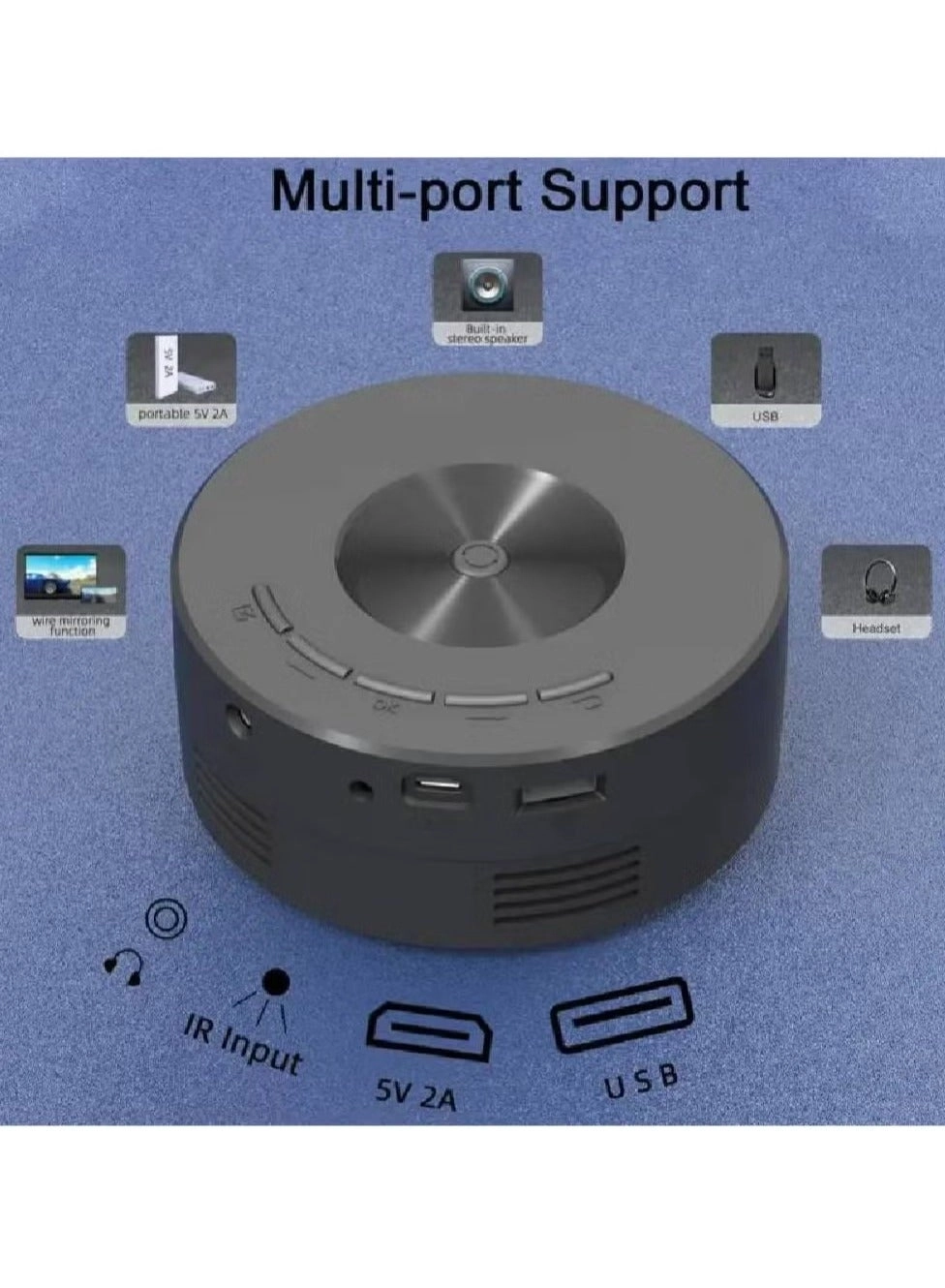 YG300 Micro Mini Projector: Ultra-Portable and Durable for Smartphones, Laptops, and Home Cinema