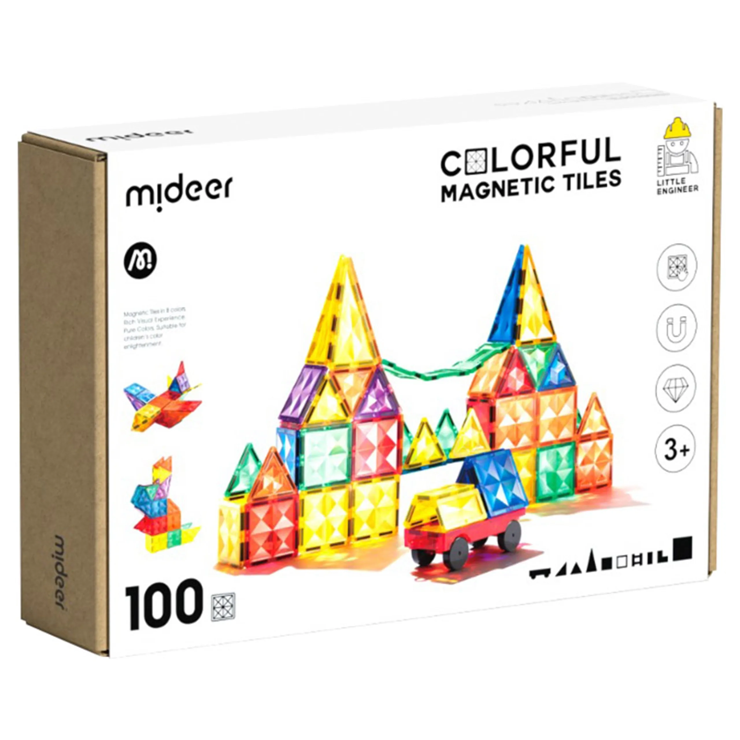 Colourful Magnetic Tiles CT1211 - 100pcs