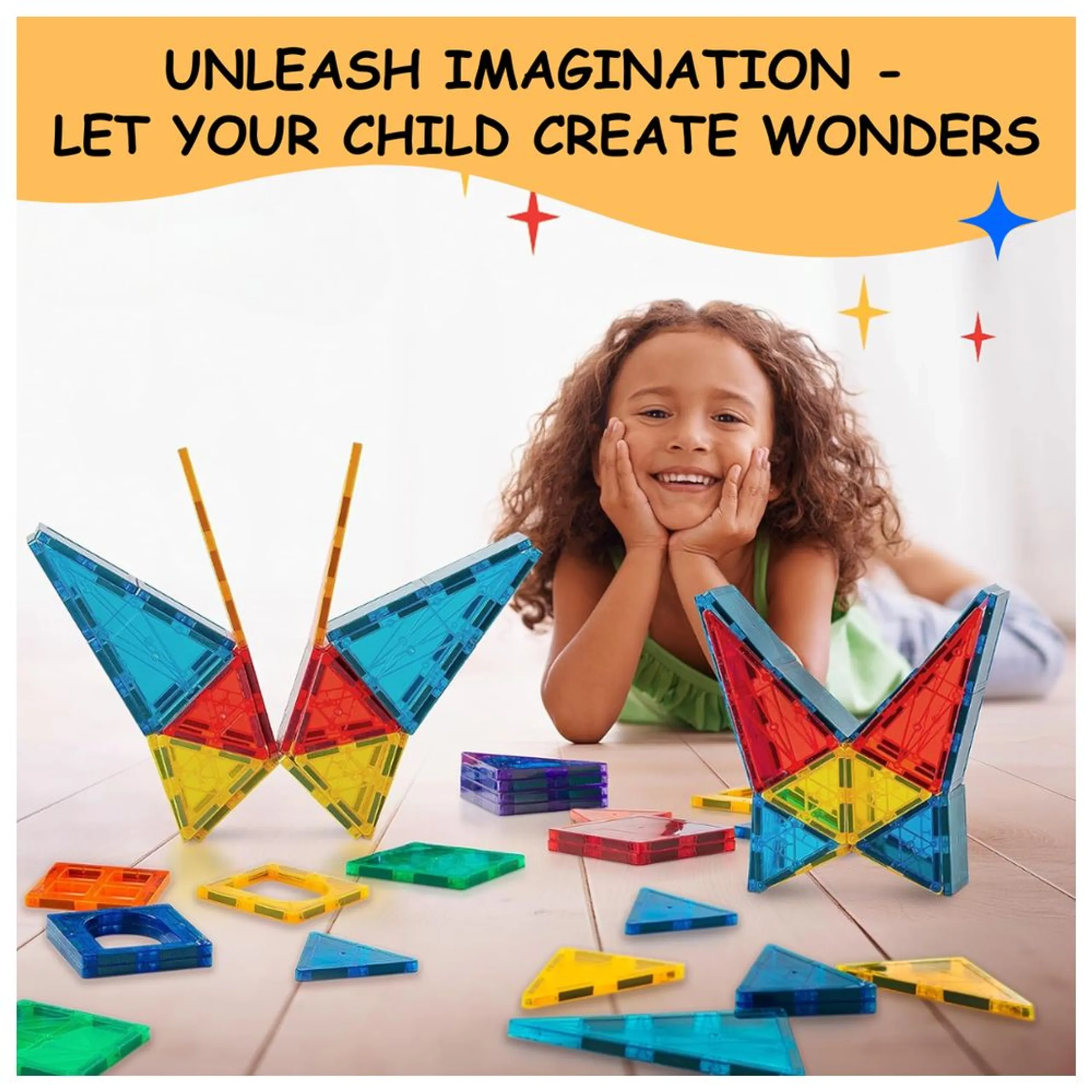 Magnetic Tiles - 122 pcs