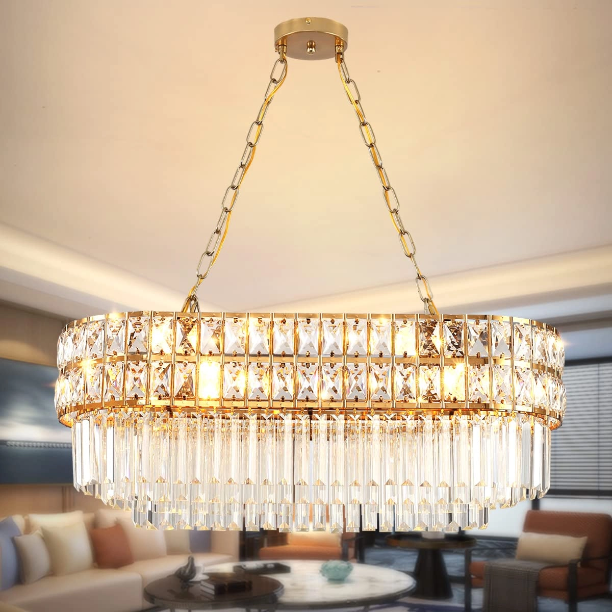AOOCHOK Crystal Chandelier - 60 to 100cm