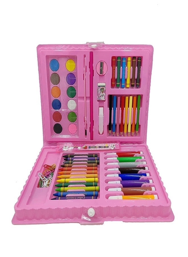 53 Arts Kids Drawing Art Set - 68-Piece Crayons, Watercolors, Oil Pastels, Pencils & Portable Storage Box