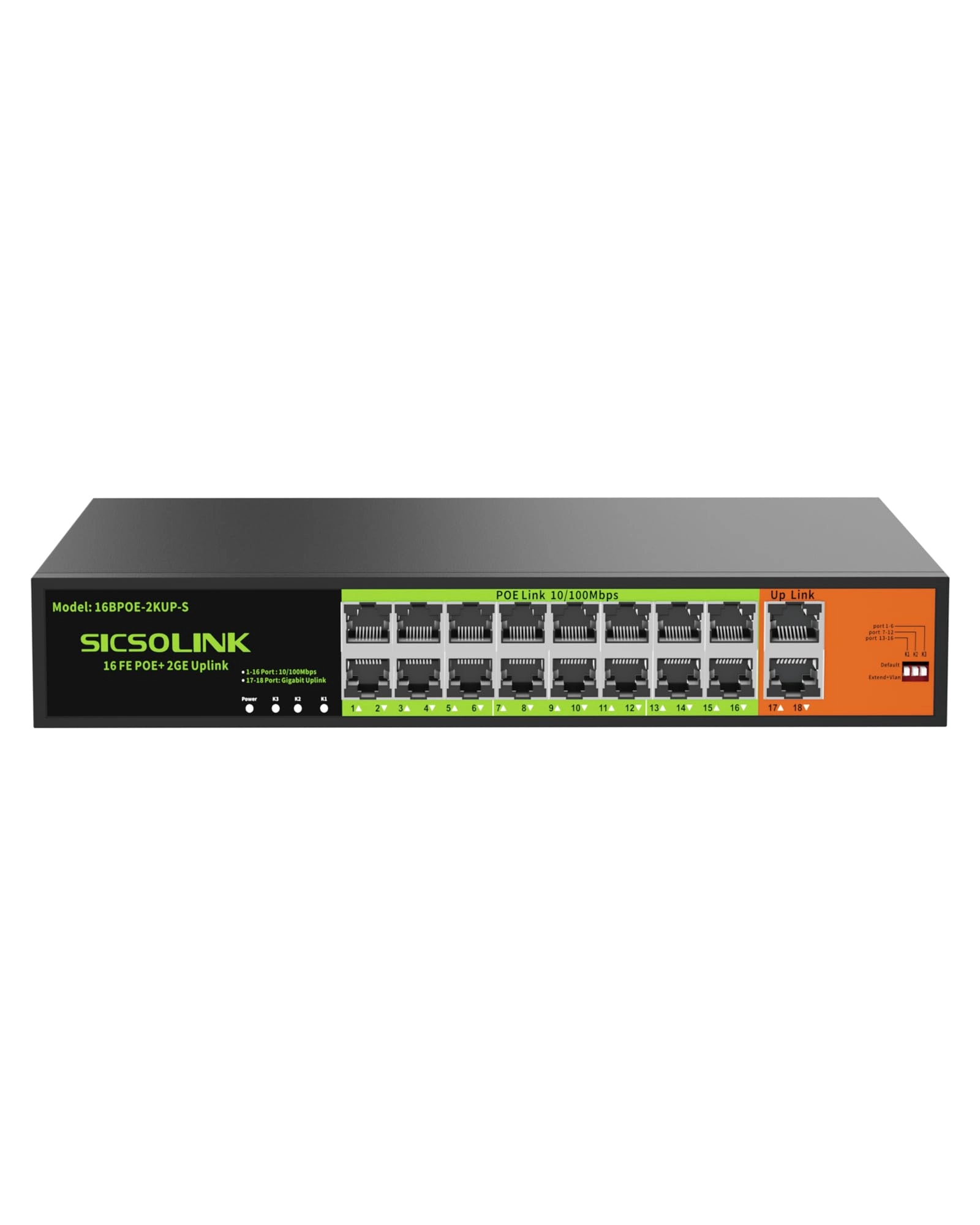 SICSOLINK Ethernet Switch - 16-ports