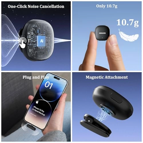 Ai Noise Cancelling Wireless Microphone USB+Wireless Microphone