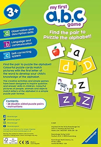 My First ABC Flash Cards - 3 years 36 pieces