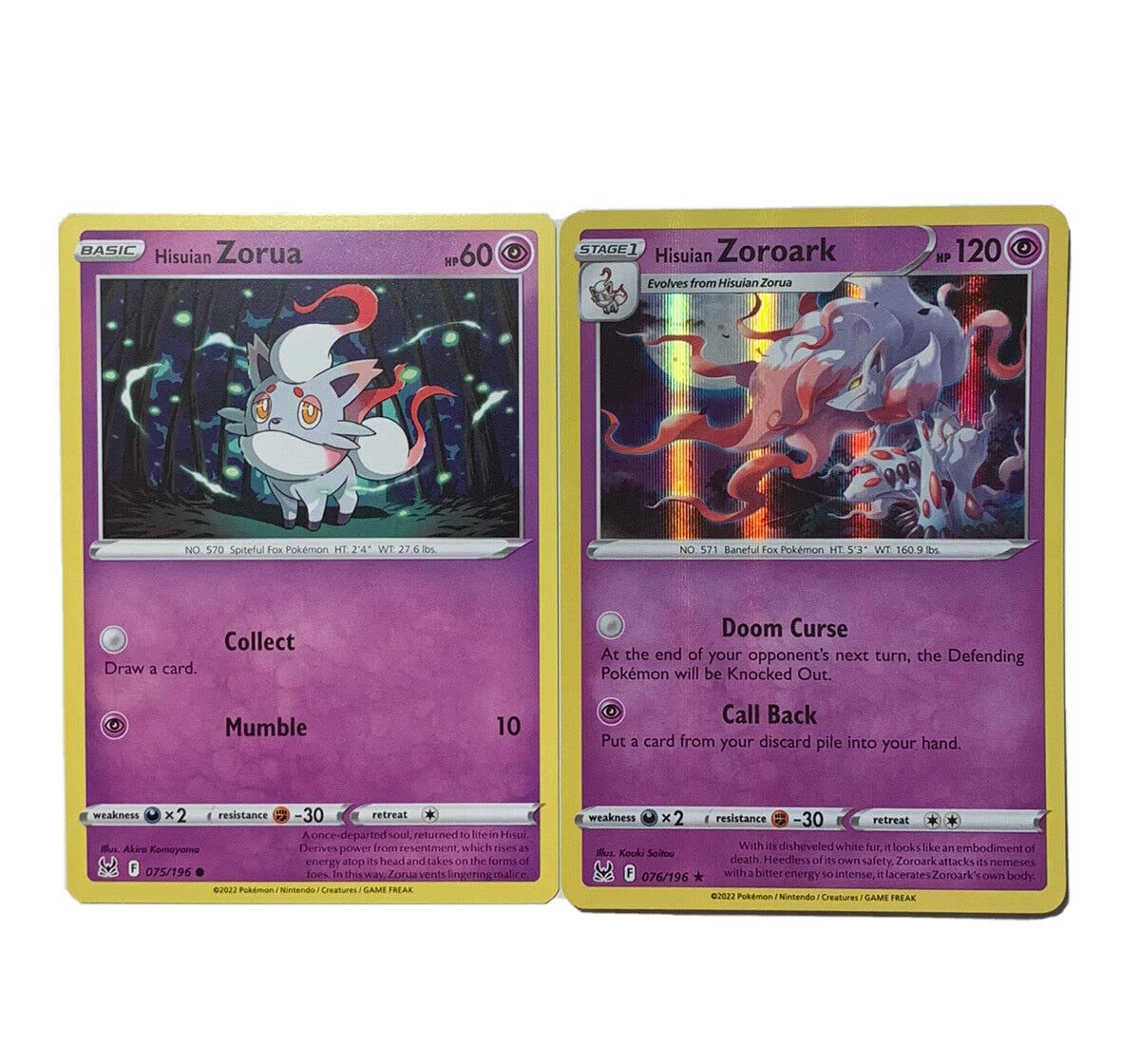 pokemon USA Hisuian Zoroark 076/196 - Lost Origin Holo or Reverse Holo