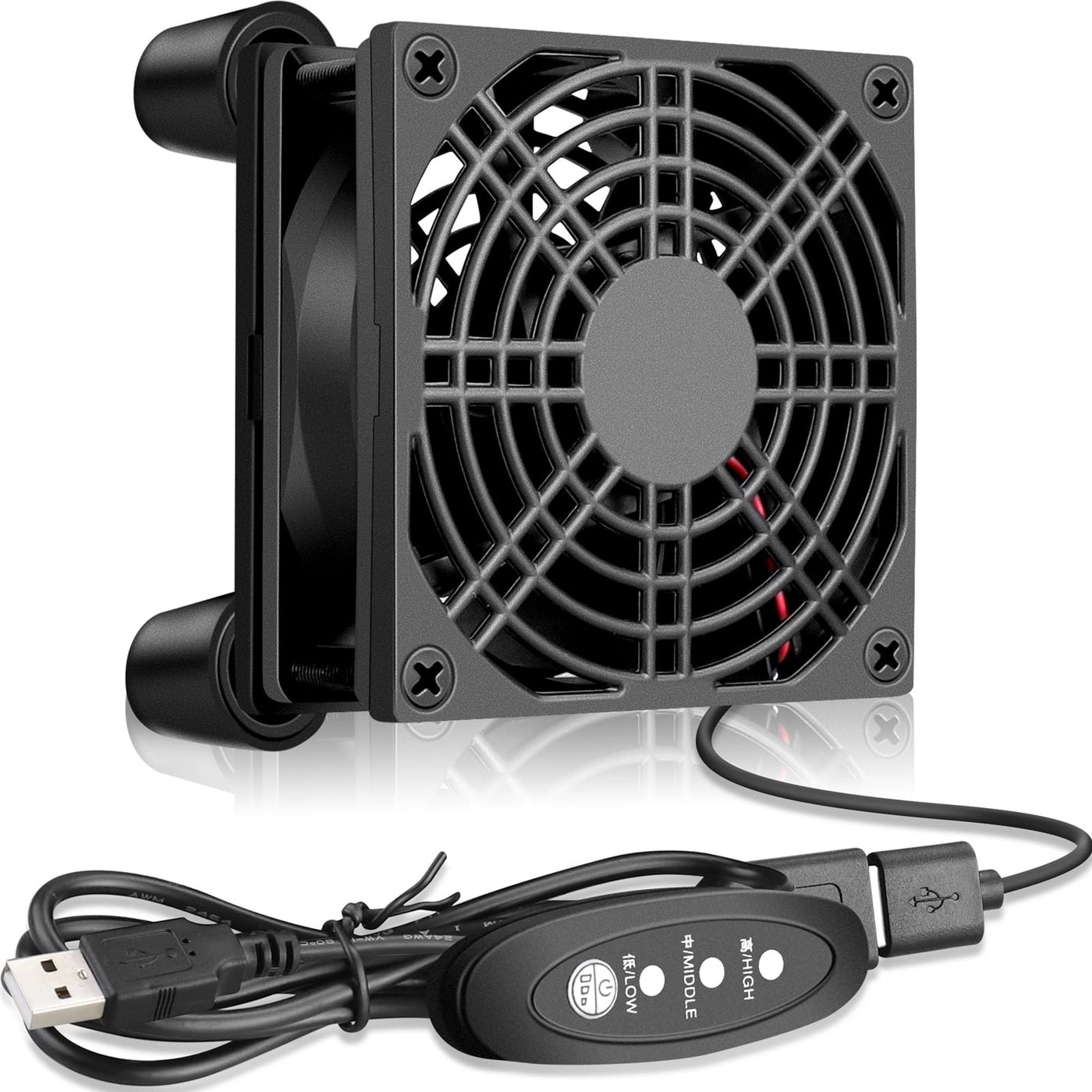 GDSTIME Router Fan Cooler - 80mm