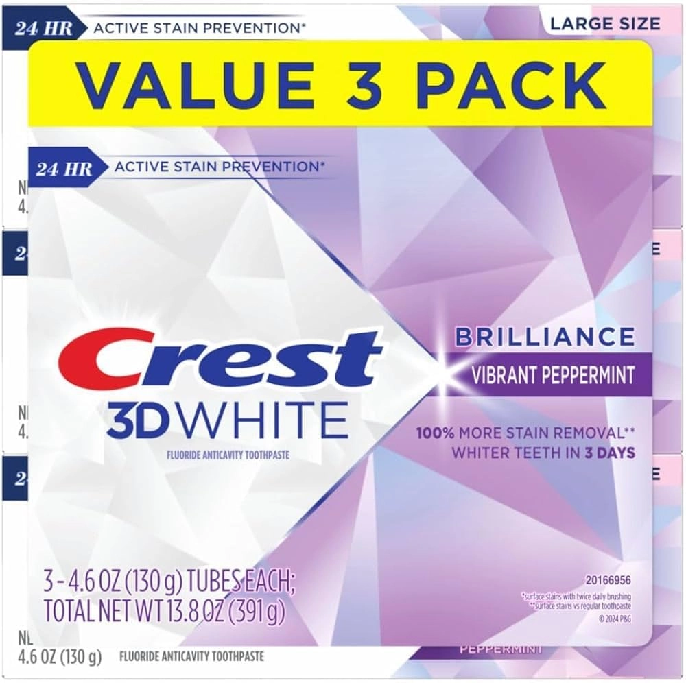 Procter & Gamble - HABA Hub 3D White Brilliance Vibrant Peppermint Toothpaste Adult 120.66 ml