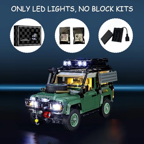 LED Light Kit for LEGO Icons Land-Rover Classic Defender 90 10317