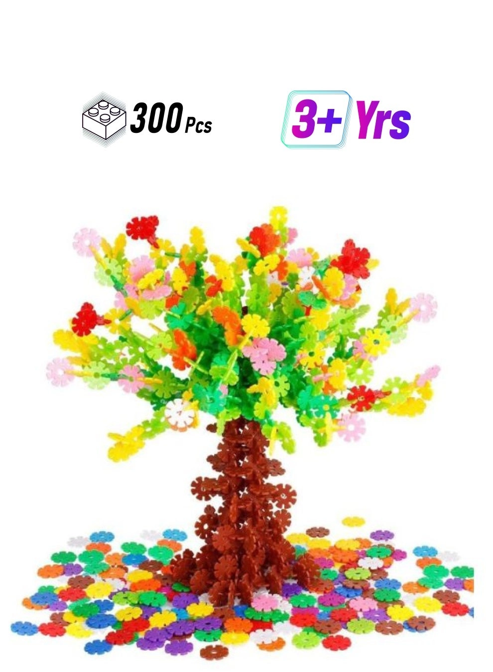 GObuy Snowflake Building Block Stems - Flowers 300pcs