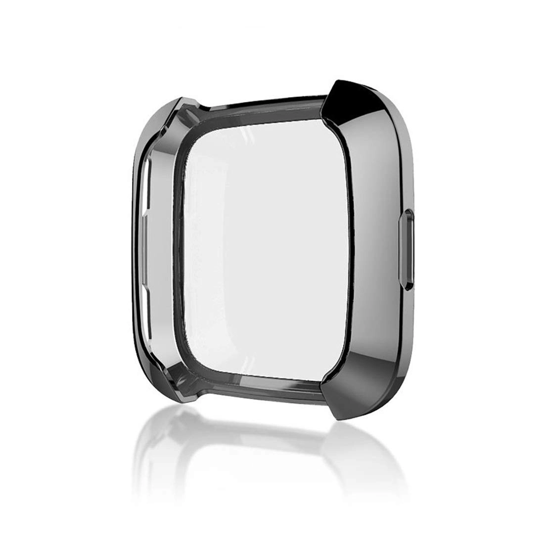 QJHNYGJ Full Body Case for Fitbit Versa - Black TPU