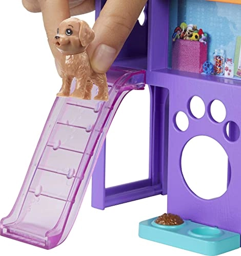 Stacie Doll - 3 puppies puppy play station with slide
