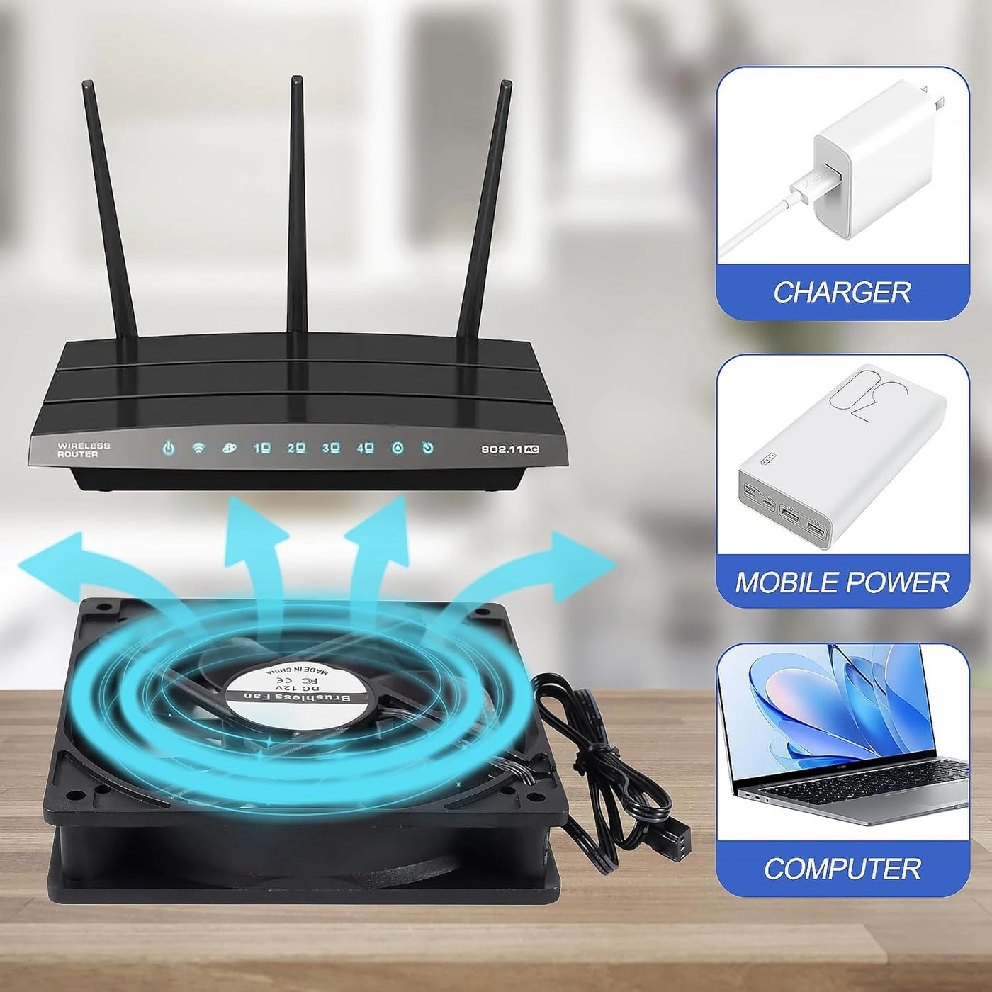 120mm Computer Case Fan - 4Pack