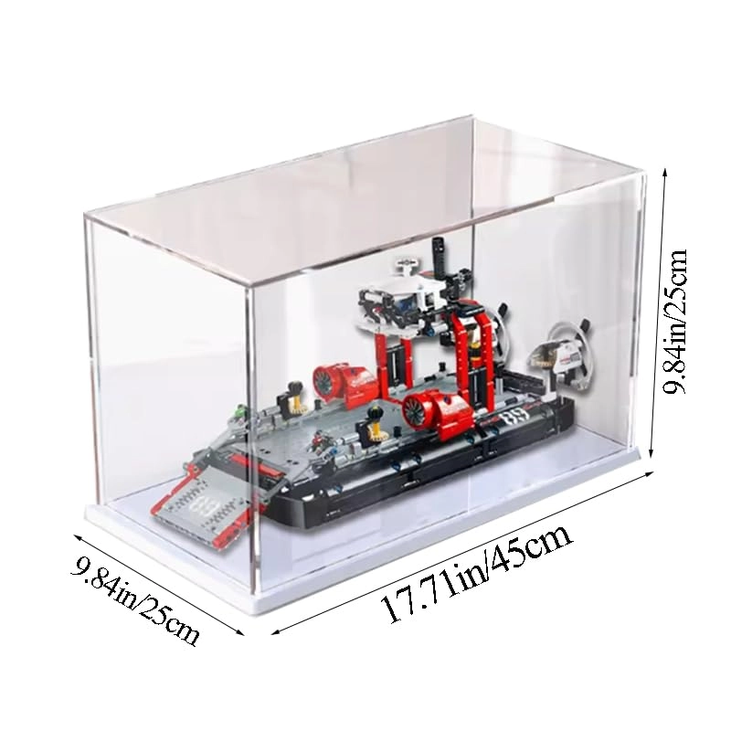 Acrylic Display Case - for Lego Technic 42076 Transparent Black Bottom