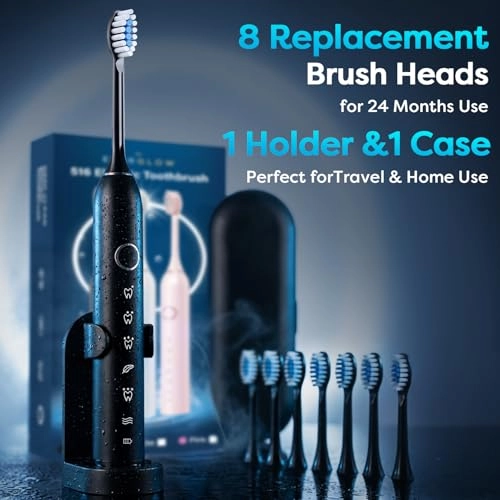 516 Electric Toothbrush - 8 Brush Heads 45-Day Use