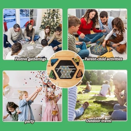 Chain Triangle Game - 22 cm 84 chess pieces