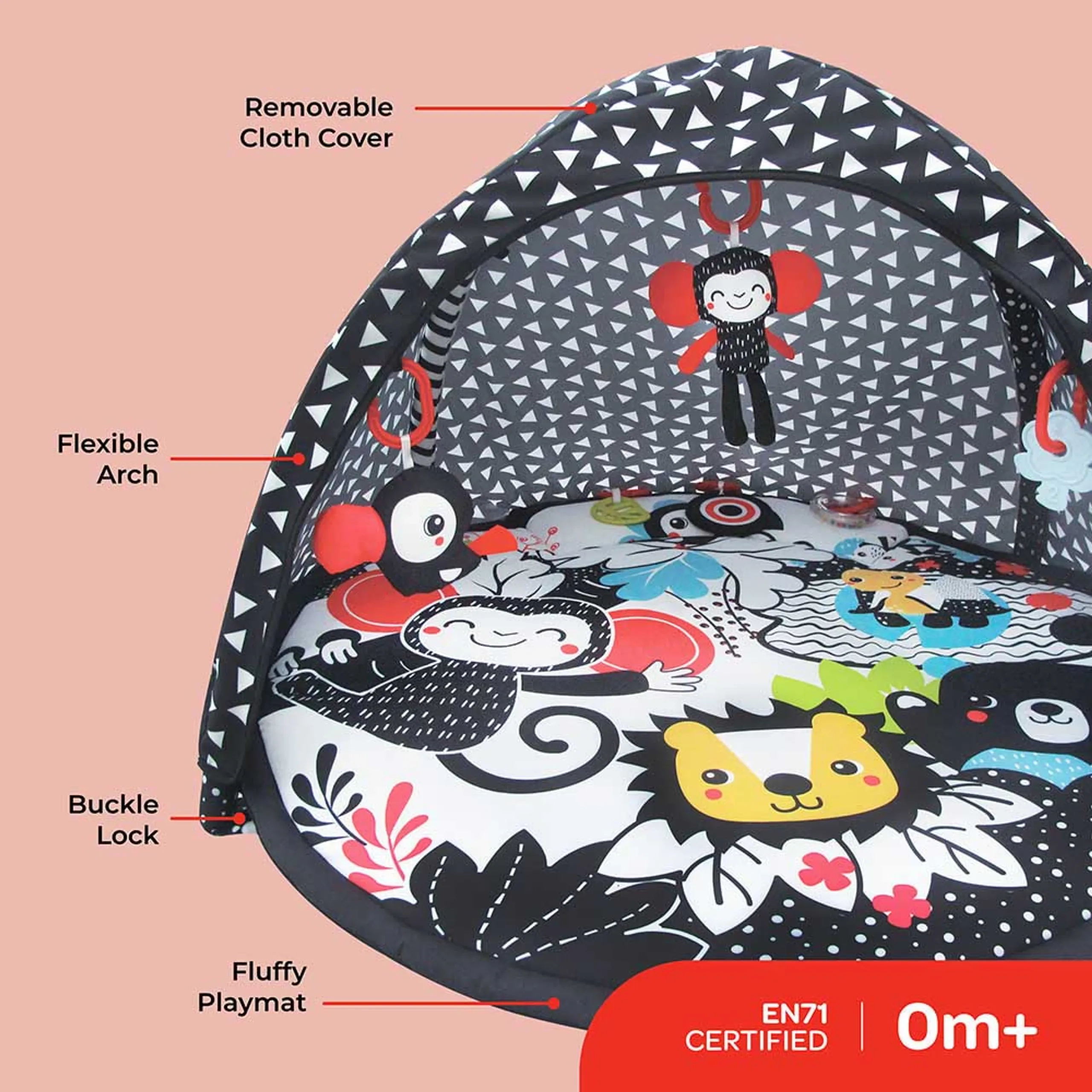 Chirpy Portable Activity Gym Play Mat - 0 months
