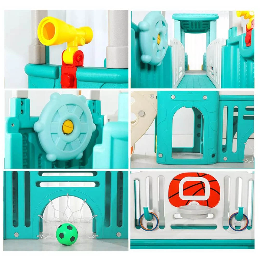 Multiplay Airplane Activity Tower - 2 Slides Blue