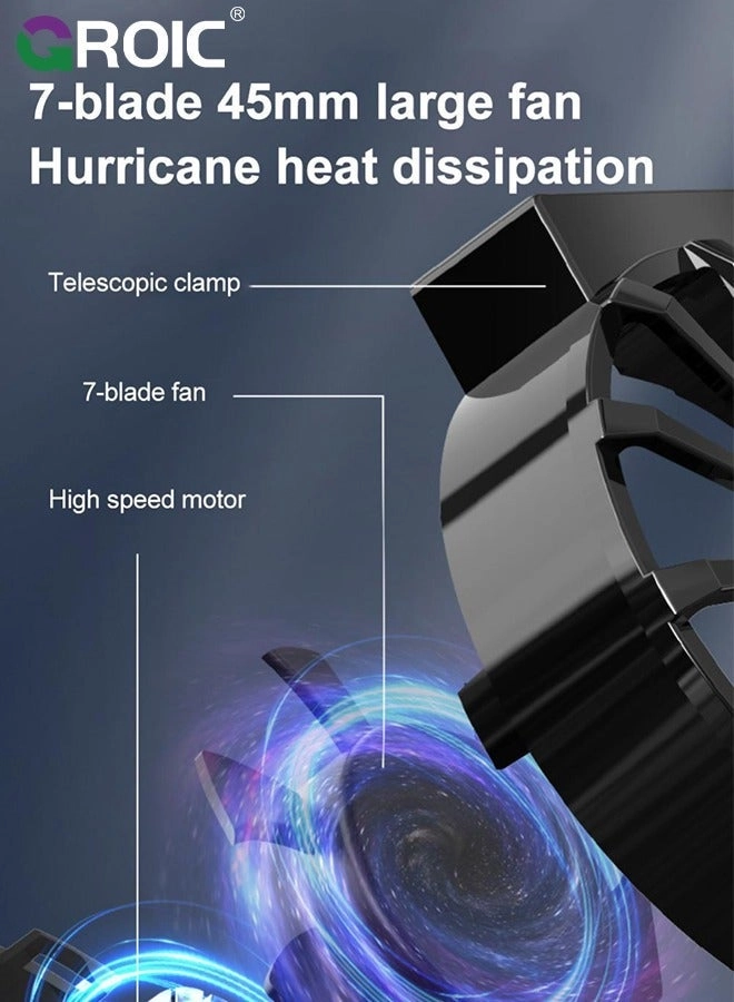 Phone Cooler - 3 Cooling Modes RGB Lights