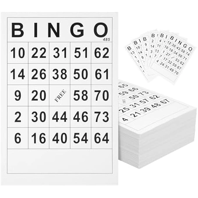 rayihni BINGO CARD - 60PCS WHITE