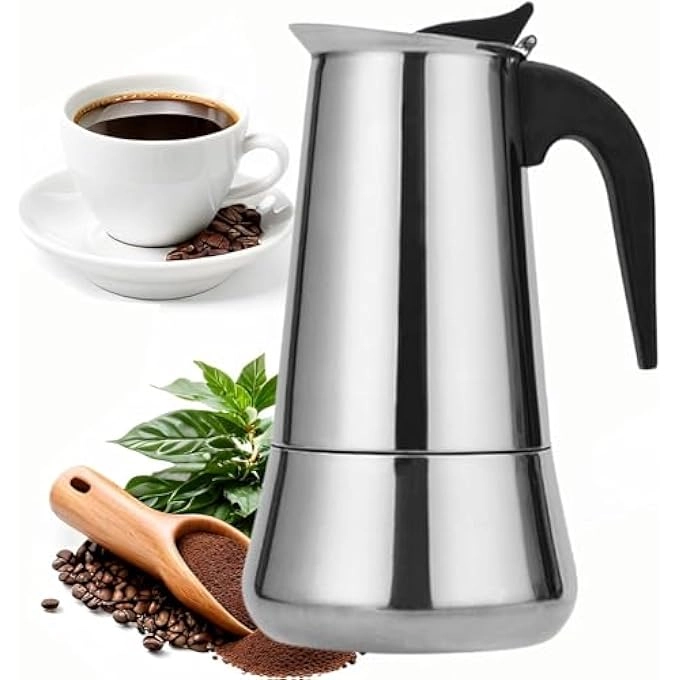 NALACAL Stovetop Espresso Maker - 450Ml 9 Cup Portable